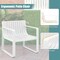 Set of 2 Patio Chairs with Curved Backrests and U Shaped Legs Perfect for Outdoor Seating